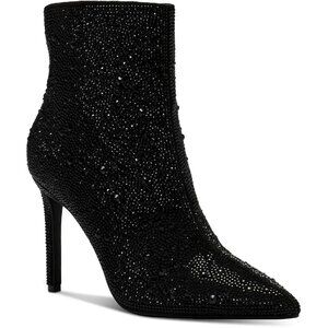 INC International Concepts Women's Reisa Dress Bootie Bling Rhinestone Black 9M